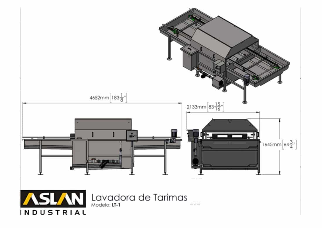 Lavadora de tarimas modelo LT-1