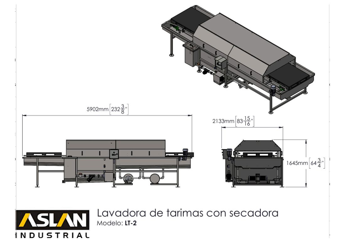 Lavadora de tarimas modelo LT-2